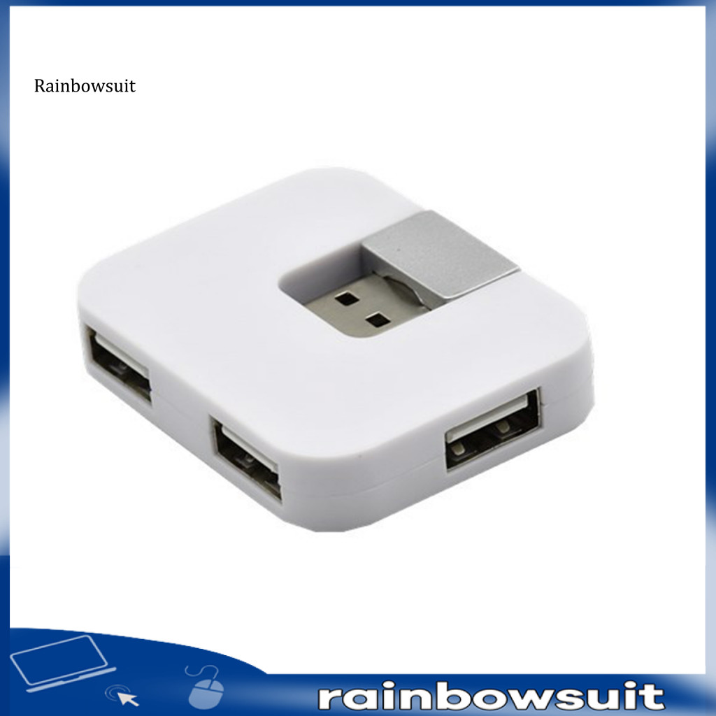 [RB] หมุนได้ 4 พอร์ต USD20 Data Cable Hub Splitter พร้อมดิสก์ U สําหรับแล็ปท็อปพีซีในรถยนต์