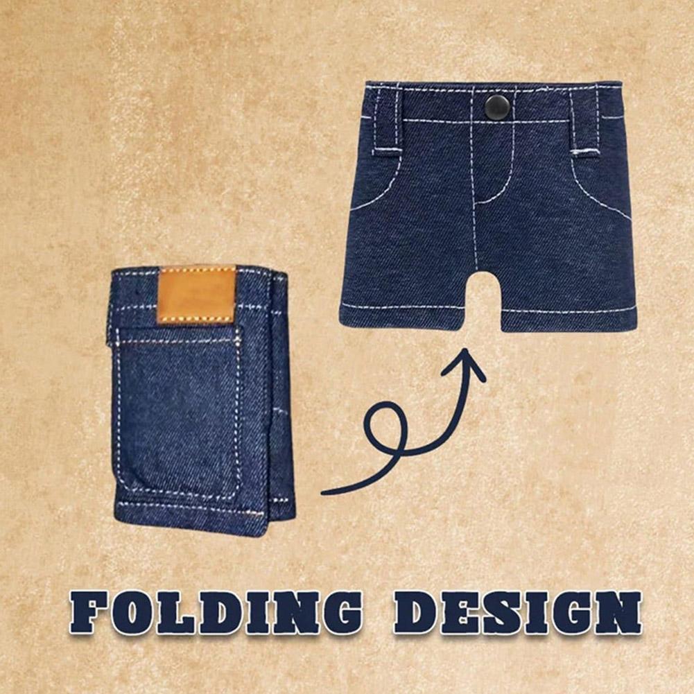 Mini Denim Pocket Wallet Cute Folding Jean Card & Cash Holder Portable Vintage Jean Pouch Idea