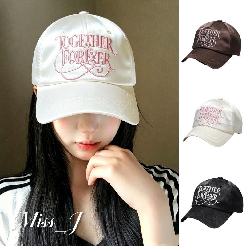 Miss_J พร้อมส่งจากกทม 🎀หมวกเบสบอลสไตล์สตรีทแฟชั่นสุดฮิตแบบผิวซาตินสไตล์อินสตาแกรม