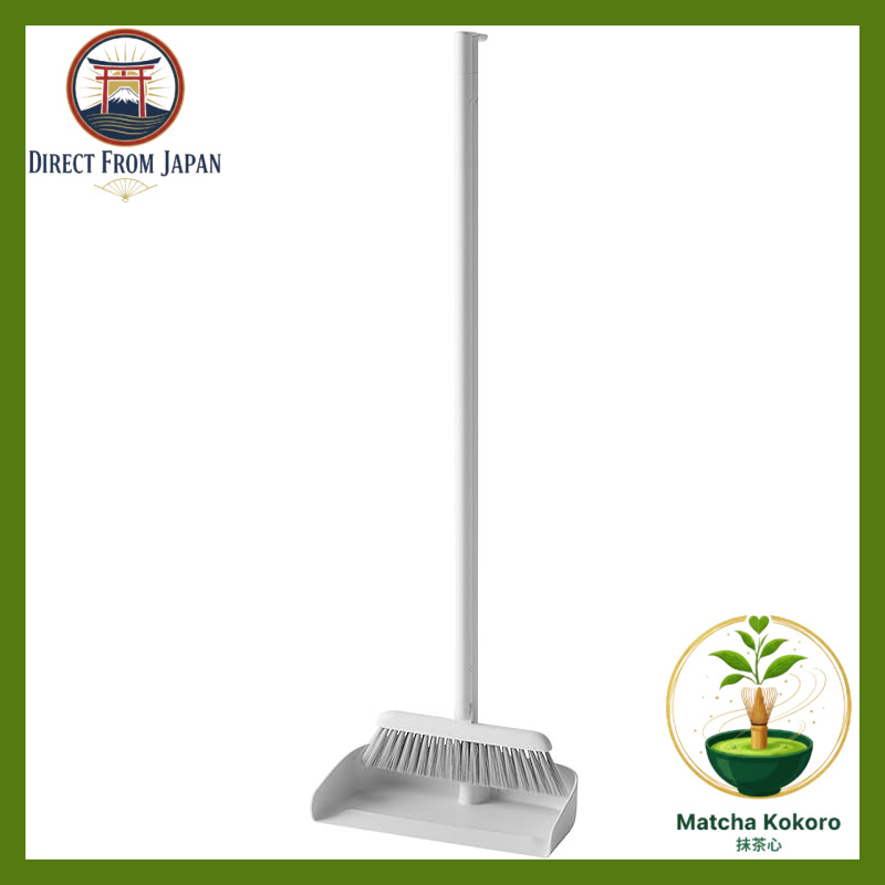 Marna Stand Broom and Dustpan Set (Self-standing/Rotating Head) for Indoor/Outdoor/Balcony Entrance 