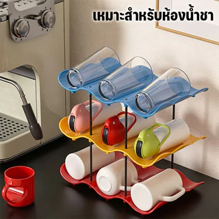 ชั้นวางแก้วอเนกประสงค์ 2/3/4 ชั้น แข็งแรงเสริมแรงหนาพิเศษ ใช้ในครัวและร้านอาหาร จัดเรียงแก้วได้เป็นระเบียบ