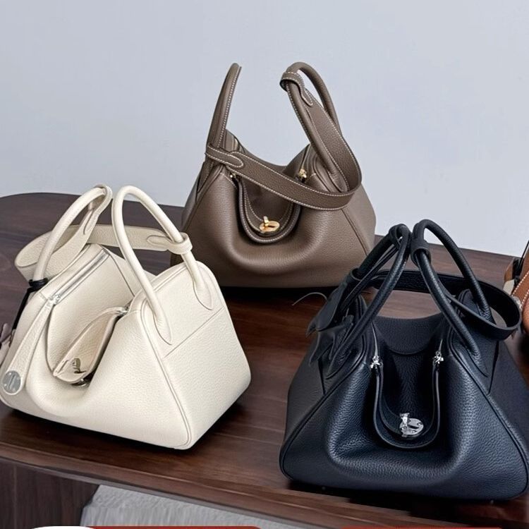 2026 First Layer Cowhide Lindy Bag Lindy26 Pillow Bag Genuine Leather Female Bag Shoulder Messenger Handbag Female