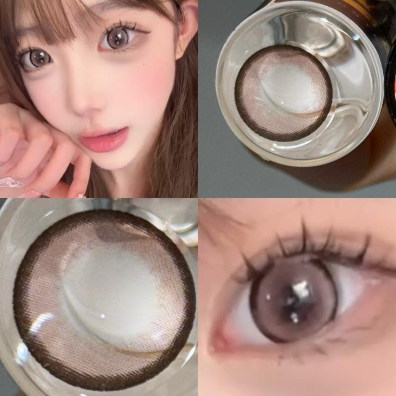 Brown รุ่นตาโต 14.3mm เลนส์ไฮโดรเจล นิ่มใส่สบาย คอนแทคเลนส์ไทย รายเดือน คอนแทคเลนส์สีน้ำตาลตาโต