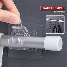 BOP CLIP BRACKET HANGER SOCKET / CURTAIN POLE HOOK STICK WITH DILL MULTIFUNCTIONAL