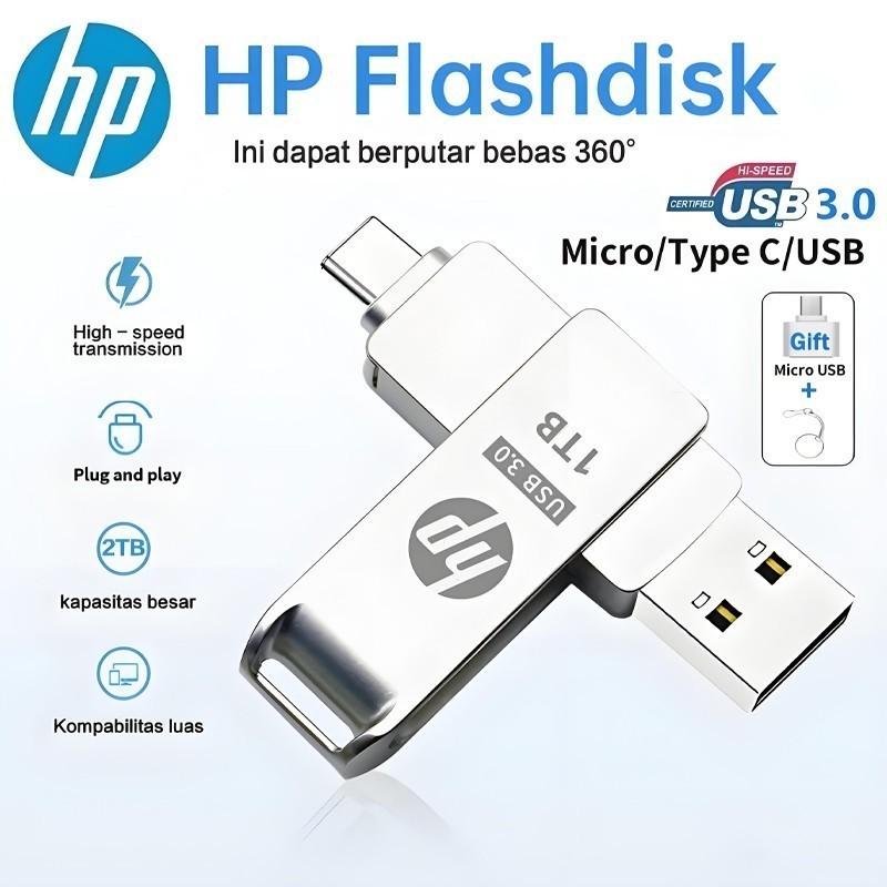 Typec 3 in 1 โทรศัพท ์ มือถือ u Disk HP คุณภาพสูง Dual Drive Flash Memory USB 3.0 ความเร ็ วสูง Memory Stick 1TB หน ่ วย