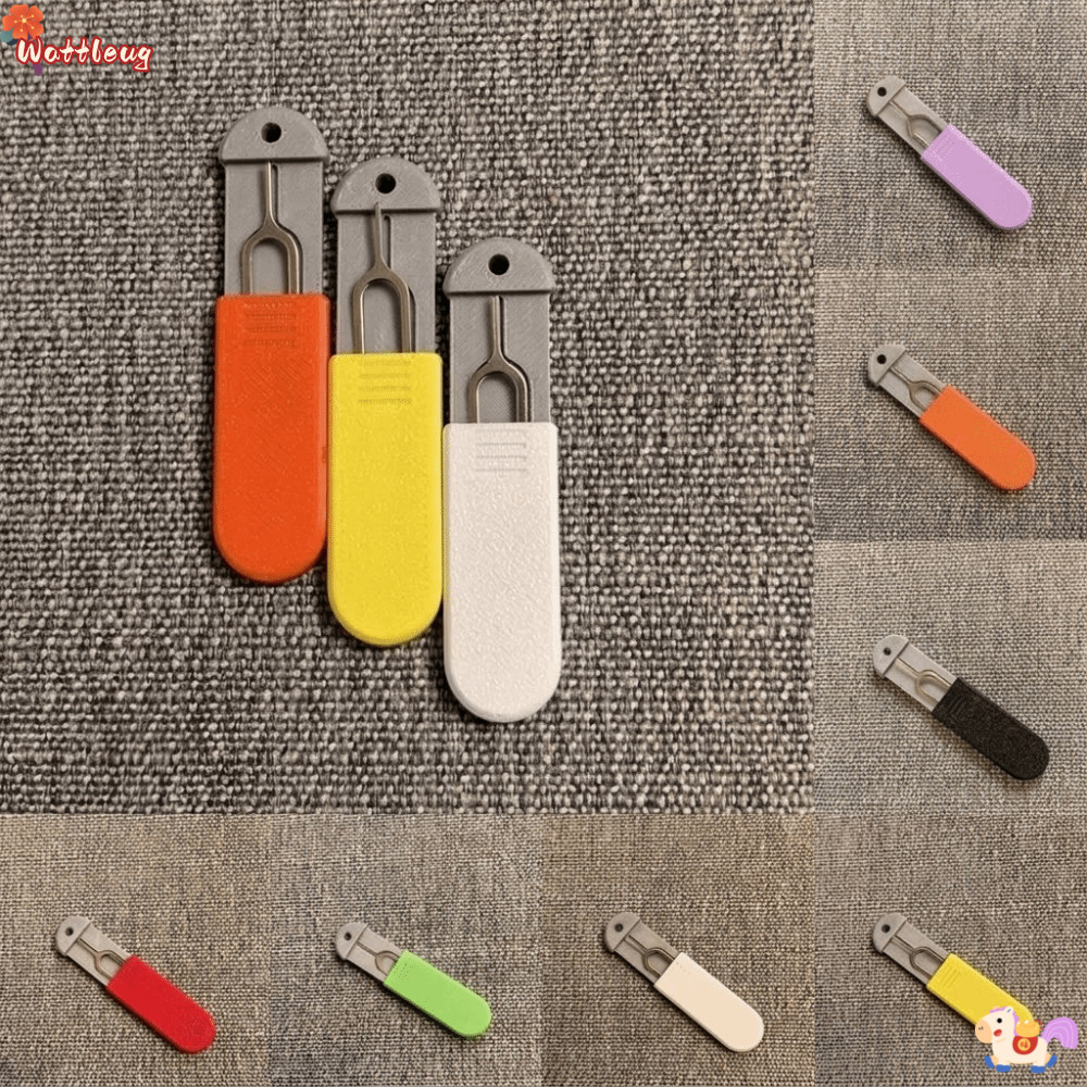 WATTLEUG ซิมการ์ด Ejector Pin กล่องเก็บ, พิมพ์ด้วย Eject Pin ซิมการ์ด Ejector เครื่องมือ, พกพาทุกวัน Universal พร้อมพวงกุญแจถาดซิมเครื่องมือเดินทาง