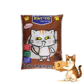 (ยกกระสอบ 3 ถุง) KAT-TO แคทโตะ ทรายแมวเบนโทไนต์ จับตัวเป็นก้อน ทรายแมว ยกกระสอบ 3 ถุง ถุงละ 10 ลิตร