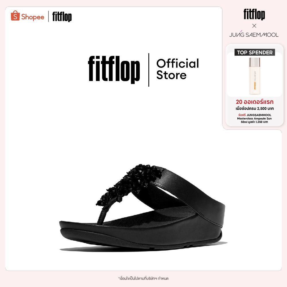 FITFLOP RUMBA BEADED TOE-POST SANDALS รองเท้าแตะแบบหูหนีบผู้หญิง รุ่น B5R-090 สี BLACK