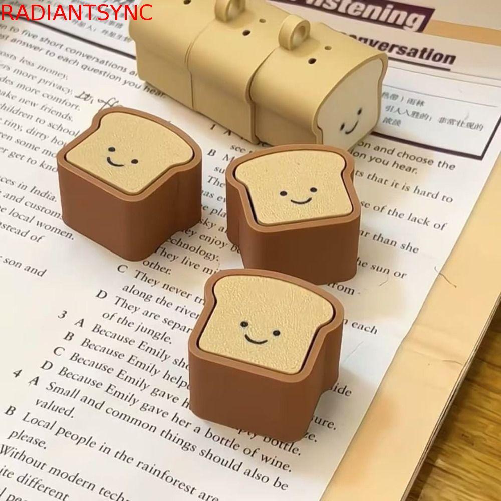 RADIANTSYNC Toast คีย์บอร์ด Clicker, 3D พิมพ์กดนิ้วขนมปัง Fidget พวงกุญแจ, Creative Sensory ของเล่นกระเป๋าจี้ PLA วัสดุ Finger Clicker ของเล่นเด็กหญิง