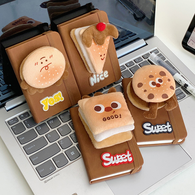 Xiaohongshu สมุดบันทึกขายดี Original Burger Notepad นักเรียนไปโรงเรียนคู่มือมูลค่าสูงสมุดบันทึกขนาดเล็ก Notepad