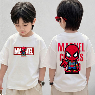 Kids' T-Shirt (Ages 2–12) — 100% Cotton, Sizes 90–150, Spider-Man Design, Boys' Short-Sleeve Top