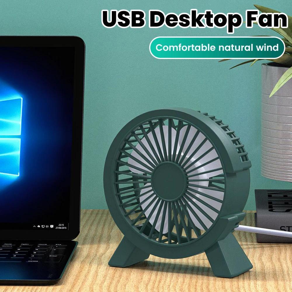 Mini USB Desktop Fan Portable Small Fan With Rechargeable Cable For Student Dormitory Computer Summe