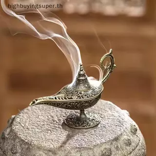 HRTH สไตล์โบราณโคมไฟโลหะธูป Burner Scented & Un Holder ตกแต่งบ้านของขวัญอาหรับธูป Burner HRTH