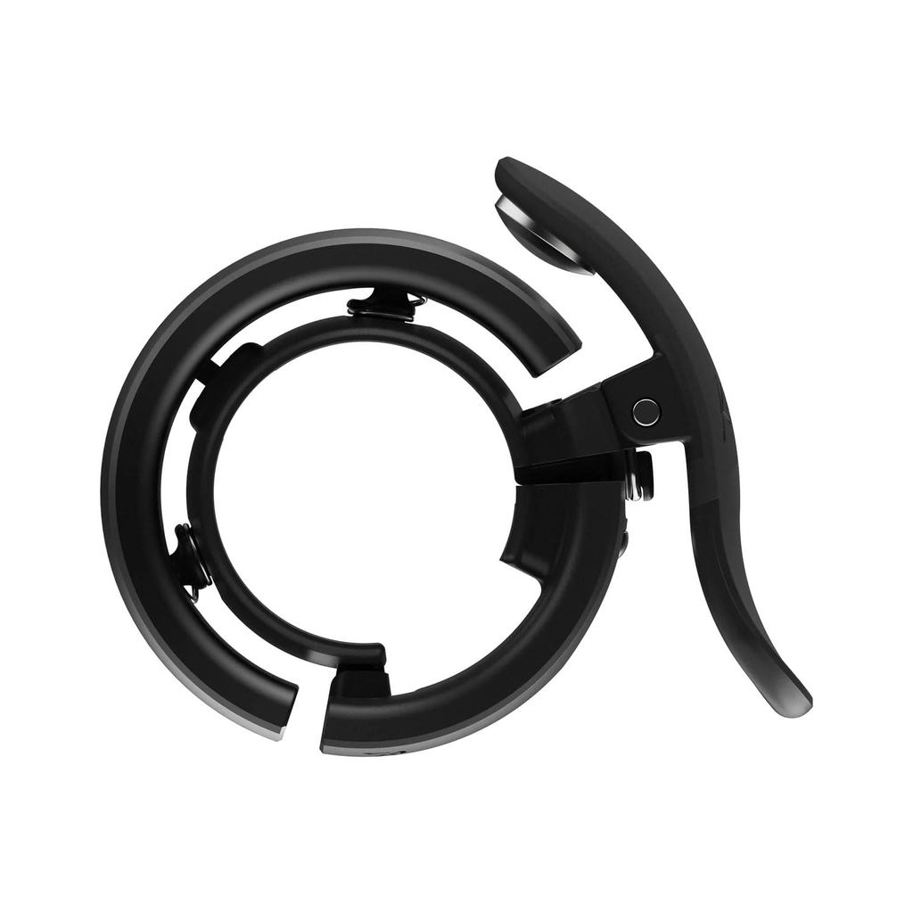Knog Oi Prima Compact Bike Bell - 88 dB, Sleek Design in Black and Grey
