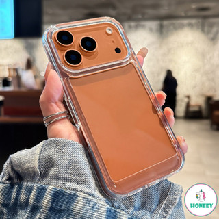 กันกระแทกเคสโทรศัพท์ใสสําหรับ IPhone 17 Air 16 15 14 13 12 11 Pro Max X Xs XR ง่ายทหารเกรด Shock-Absorbing Soft TPU ปกหลัง