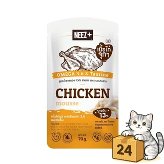 ( ครึ่งลัง 24 ซอง ) NEEZ+ Premium Wet Cat Food นีซพลัส อาหารเปียกแมว เกรดพรีเมี่ยม เปียกแมว 70 กรัม
