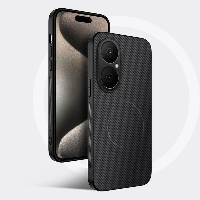 สําหรับ Huawei Nova Y70 Plus Y71 Y72 Y73 Nova Y90 Y91 คาร์บอนไฟเบอร์หนังแม่เหล็กเคสโทรศัพท์ป้องกันกล้องกันกระแทกซิลิโคนอ่อนนุ่มฝาครอบ