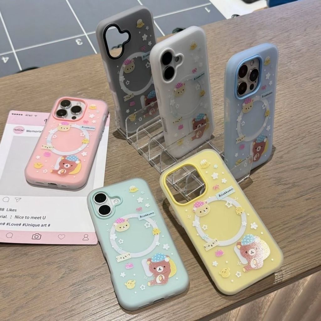 เคสไอโฟน 13 11 สำหรับ IPhone 16 17 Air 15 12 14 Pro Max XR Max 7 8 ริลัคคุม่า แรงดึงดูดแม่เหล็ก GDCX