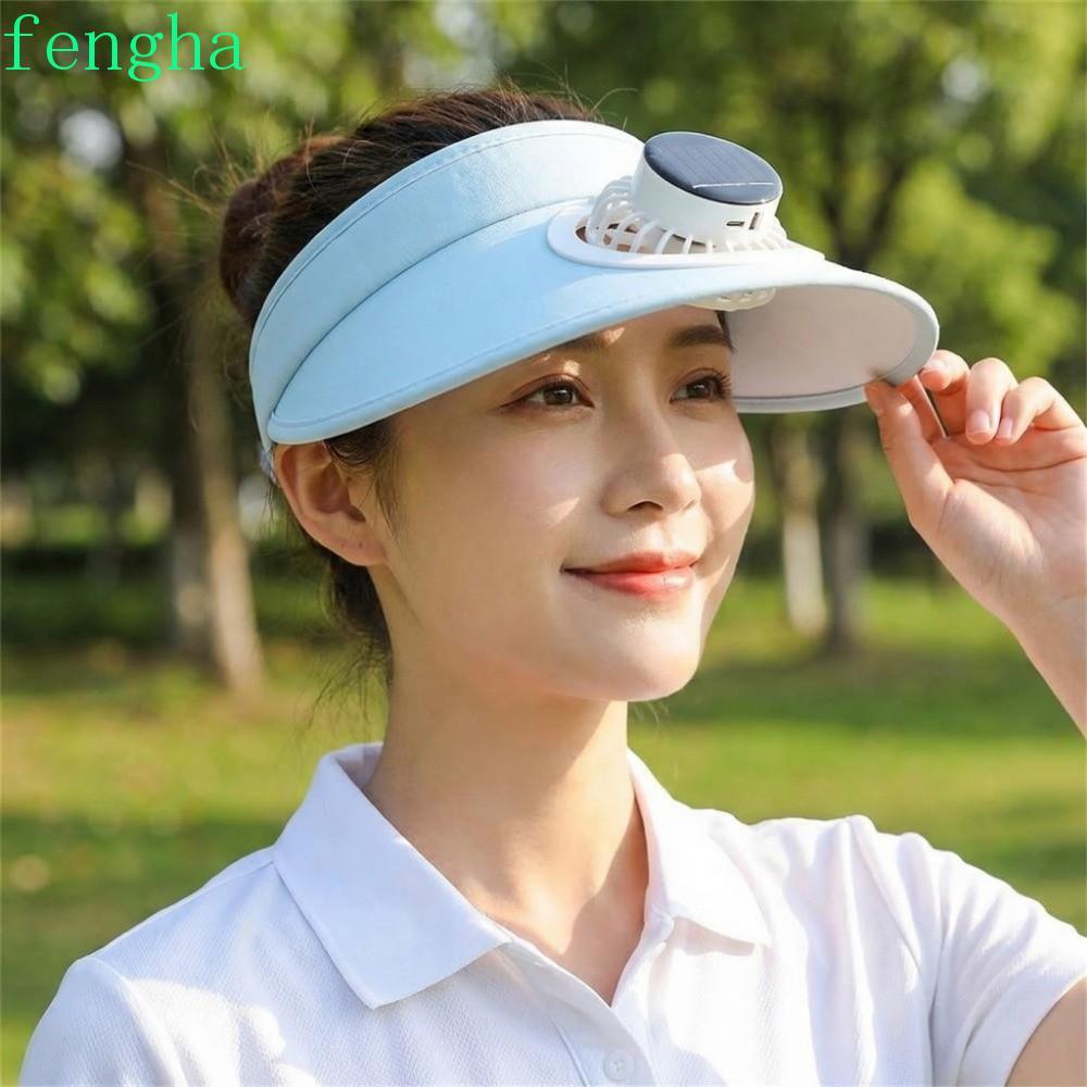 หมวกกันแดดแบบพิเศษ พร้อมพัดลมพลังงานแสงอาทิตย์ สำหรับกลางแจ้งและชายหาด