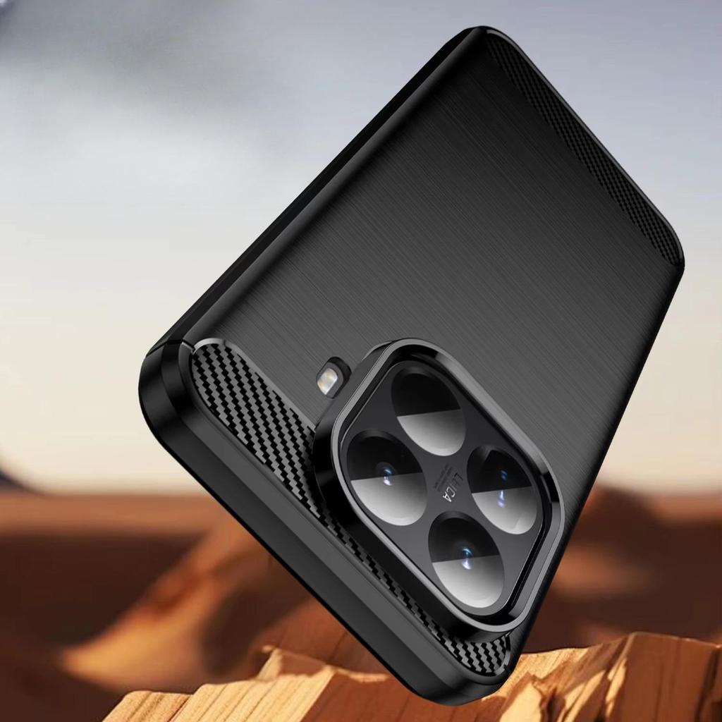 สําหรับ Xiaomi 17T Pro 17TPro กรณีเกราะคาร์บอนไฟเบอร์ TPU ซิลิโคนนุ่มปกหลังเคสโทรศัพท์