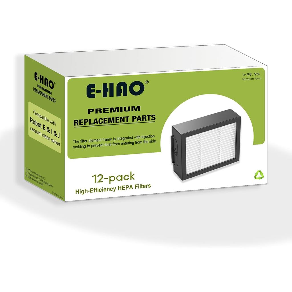 12 แพ็คสูญญากาศ HEPA Filters สําหรับ iRobot Roomba i & j & e Series, ตัวกรองสูญญากาศอุปกรณ์เสริมสําห
