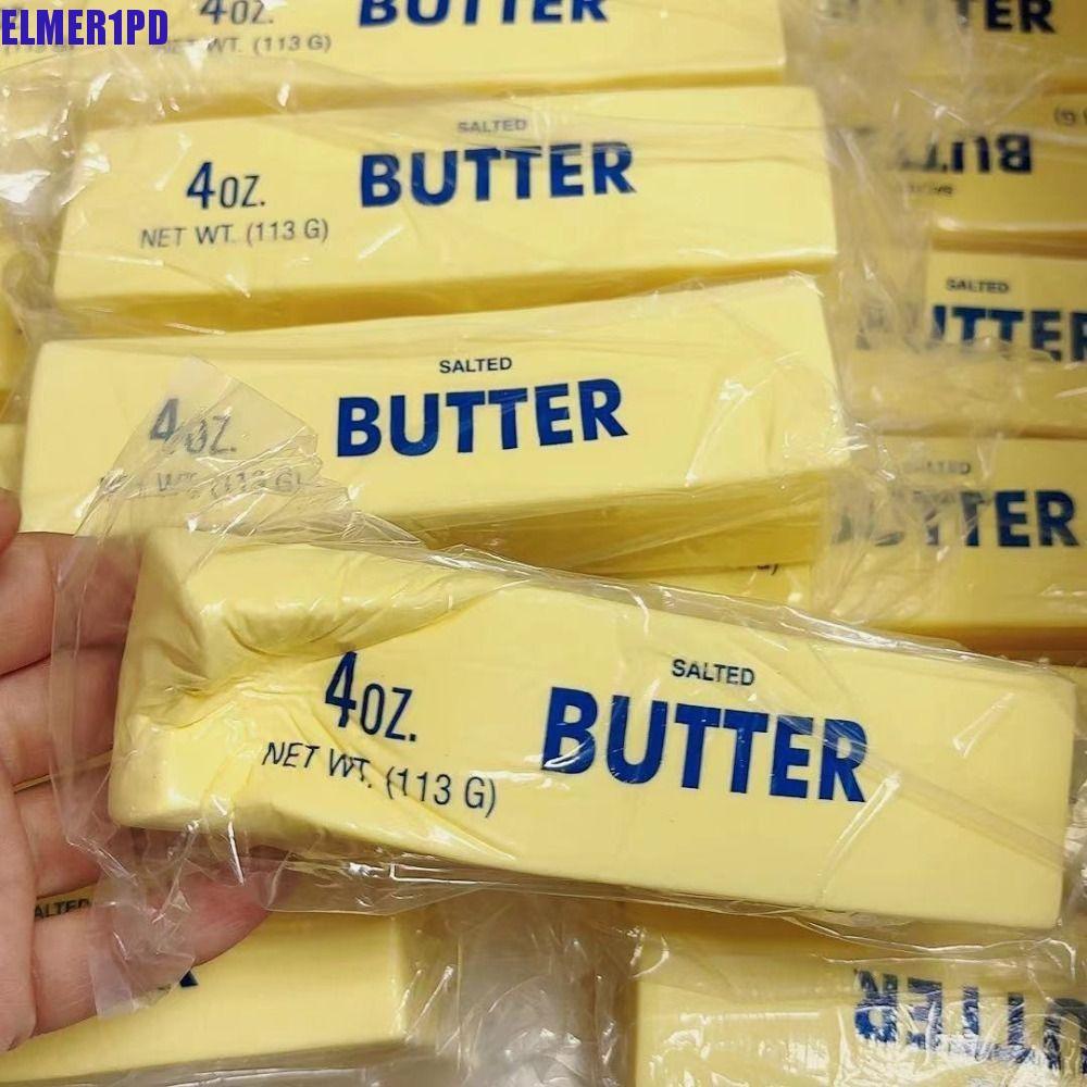 ELMER1PD Butter Stick ของเล่นบีบ, Release Hand Sensory Soft Slow Rebound Butter Stick, Venting Ball Anti Stress Elastic 14.5 ซม.สมจริง Butter Sticks เด็ก