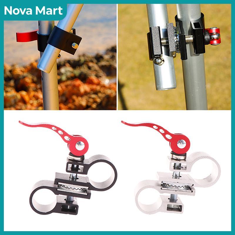 NOVA Mart เก้าอี้ตกปลา1ชิ้นตัวหนีบร่มฐานร่มแบบปรับได้ฐานตั้งสำหรับเก้าอี้ตกปลาที่หนีบเสาจับปลามีในสต็อก