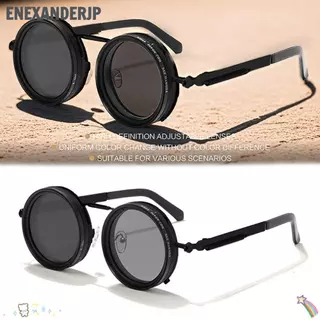 ENEXANDERJP แว่นตาลดแสงแบบปรับได้, UV400 ND Filter แว่นกันแดดโพลาไรซ์, แฟชั่น 9 ระดับ ND2-400 ขับรถแว่นตา