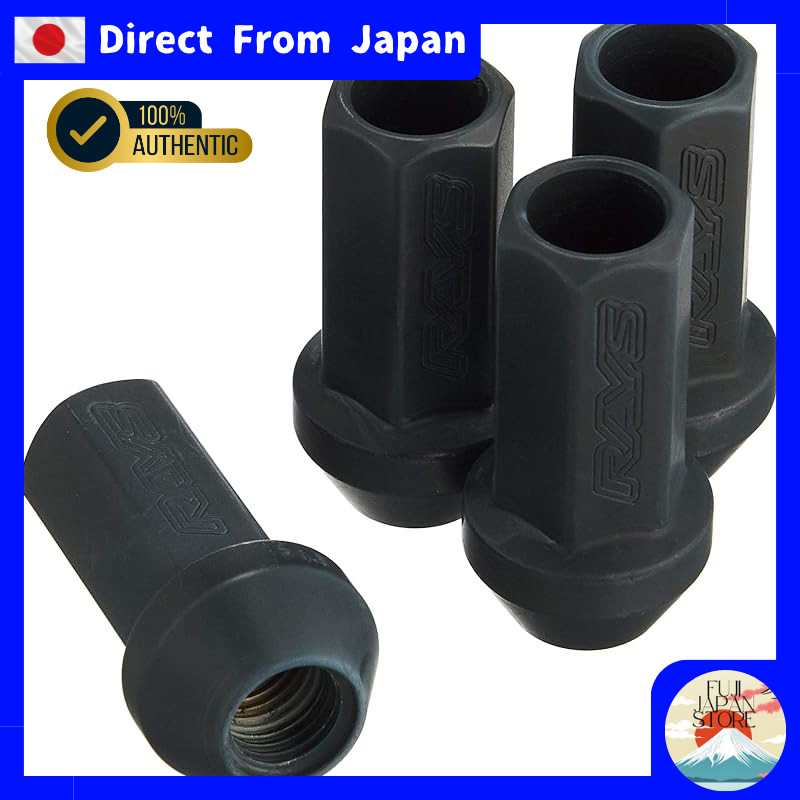 RAYS 17HEX Racing Nuts M12x1.5 BK Black 48mm | 4PCS Car Wheel Accessories