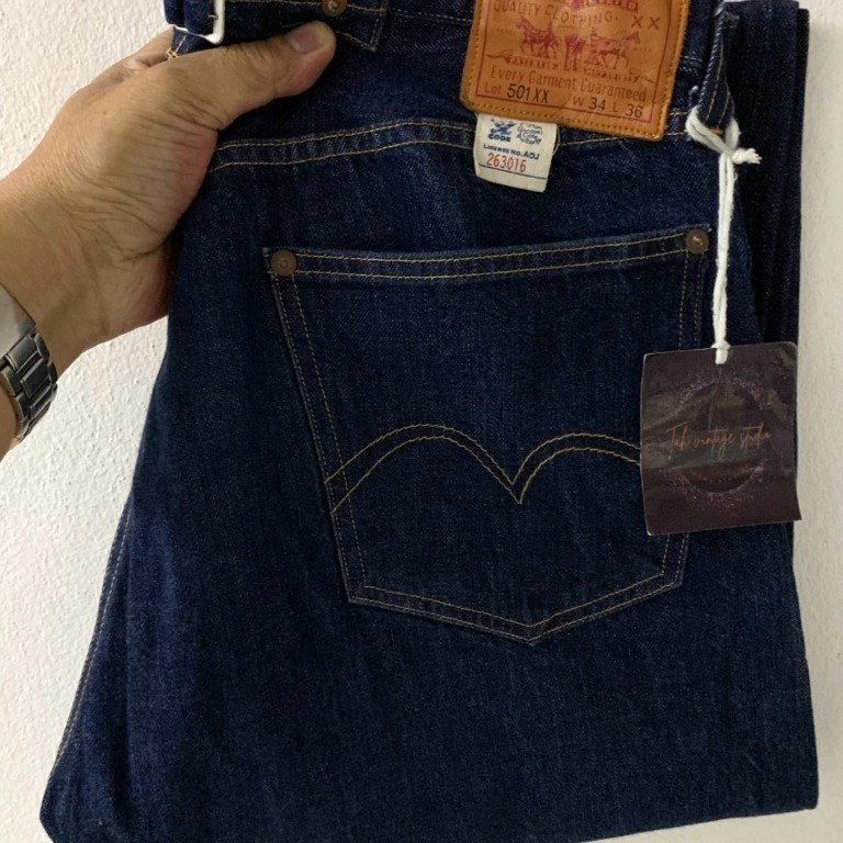 Levi’s 501 xx bigE ริมแดง LVC 1933 , button 4170 , Made in USA , Size W34 L36 (ขนาดจริงดูตรงรายละเอี