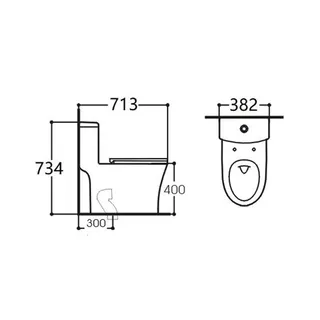 BATH&BATH สุขภัณฑ์ชิ้นเดียว 4.8L