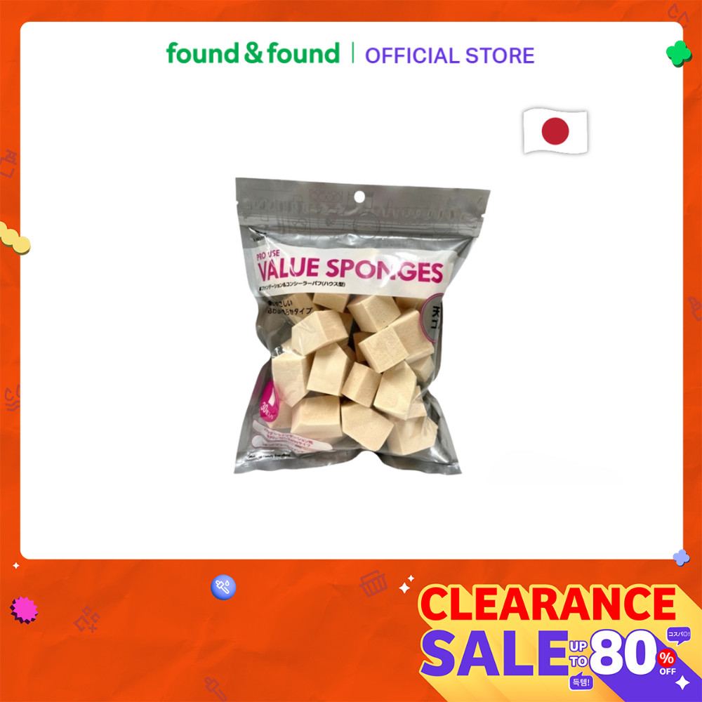 [EXP 2027-03-20] S Select Value Sponge House Natural Gum 30pcs ฟองน้ำแต่งหน้า เนเชอรัลกัม found & found
