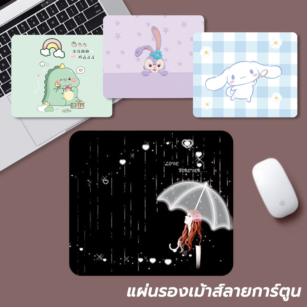 แผ่นรองเม้าส์ แผ่นรองเม้าส์สปีด เย็บขอบอย่างดี ขนาด 60x30cm ลายการ์ตูน