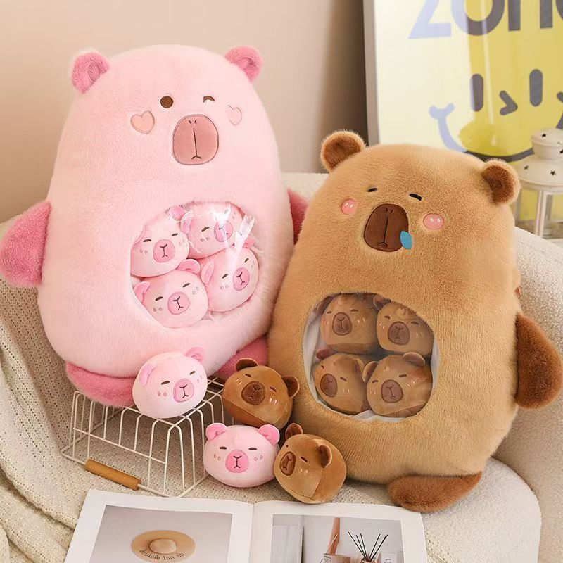 Kabara Capybara Snacks One ตุ๊กตาตุ๊กตาของเล่นตุ๊กตา Influencer ของขวัญวันเกิดเด็กสร้างสรรค์ h605