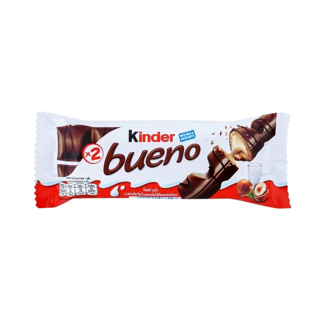 คินเดอร์ บรูโนช็อกโกแลตนม Kinder Bueno Milk Chocolate 43g.