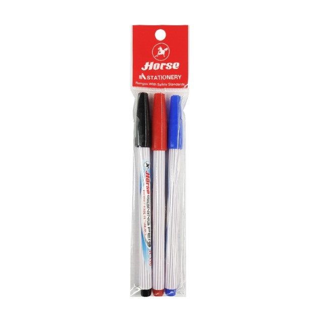 ตราม้า ชุดปากกาเมจิกดำ/แดง/น้ำเงิน Horse Black/Red/Blue Magic Color Pen 1Pcs.
