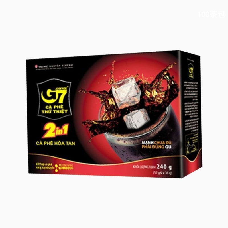 [กาแฟ G7] กาแฟ 2-in-1 กาแฟสําเร็จรูปร้อนและเย็น 240g ดําเข้มข้นชนิดบรรจุกล่อง อิสระ 6.8