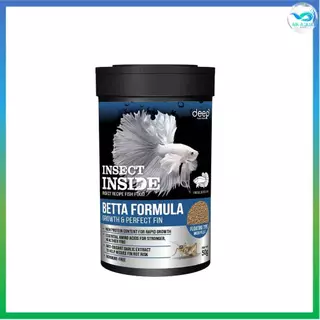 Deep Insect Inside Betta Formula ดีพ อาหารปลากัด สูตรเร่งโต และ สูตรเร่งสี เม็ดเล็ก ย่อยง่าย
