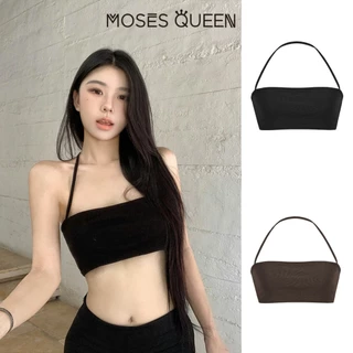 MOSESQUEEN เด็กสาวร้อนแรงเซ็กซี่ ดีไซน์เปิดหลังแบบเผยคอ ใส่ชุดในสบายๆ คลุมได้หลากหลายสไตล์ #63150