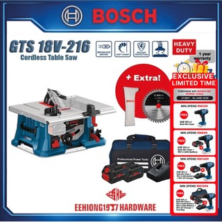BOSCH GTS 18V-216 18V Professional BITURBO Cordless Table Saw GTS18V-216 GTS18V216 Gergaji Meja 台锯