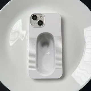 รูปแบบห้องน้ํานั่งยองตลกเหมาะสําหรับ iPhone 15 Pro Thin Case เคสซิลิโคนอ่อนนุ่ม 14 ProMax 17 Pro 16 Pro Max 11 Pro Max XS Max 17 12 13 Pro