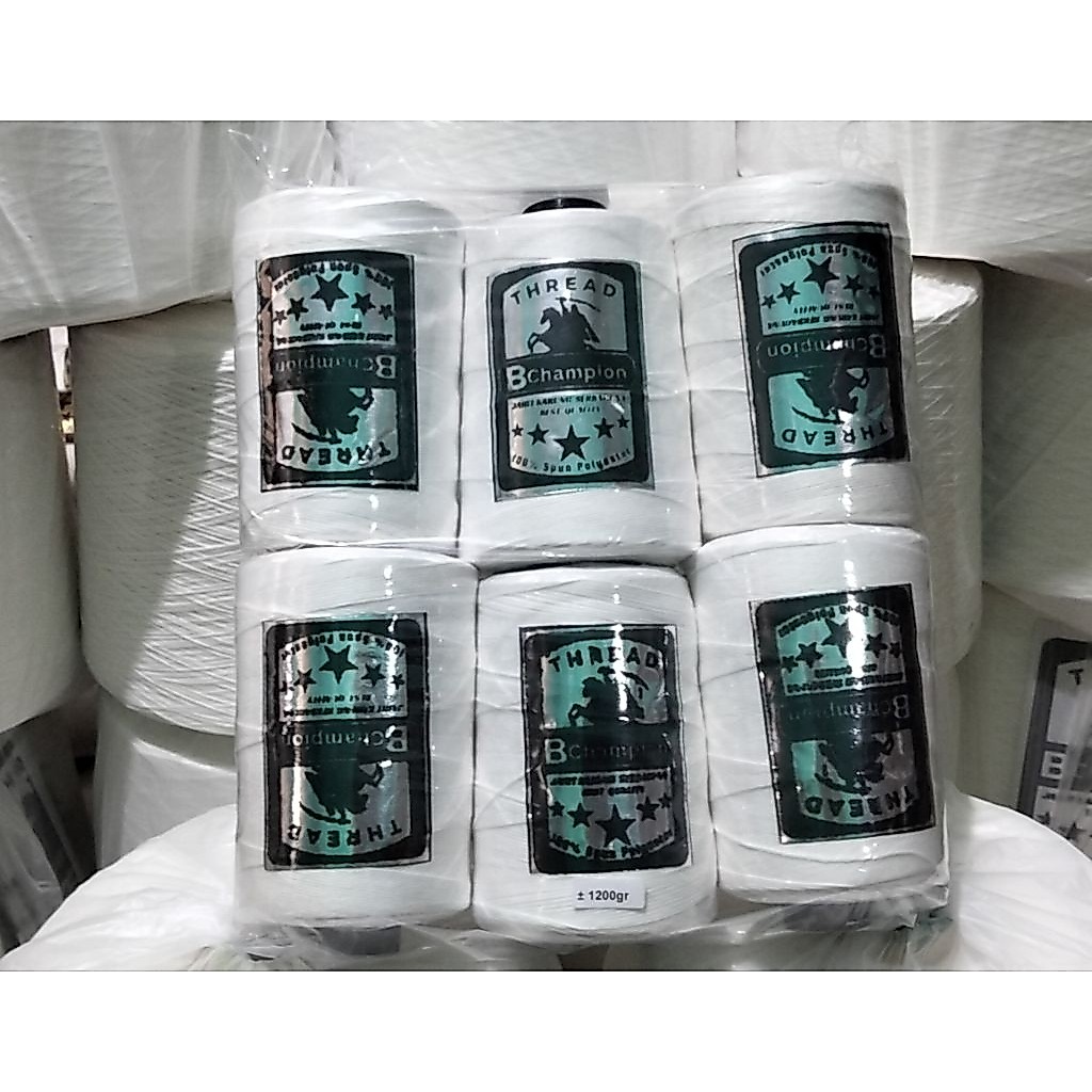 ด้ายเย็บผ้ากระสอบ pe 20/9 ±1200gr Bchampion