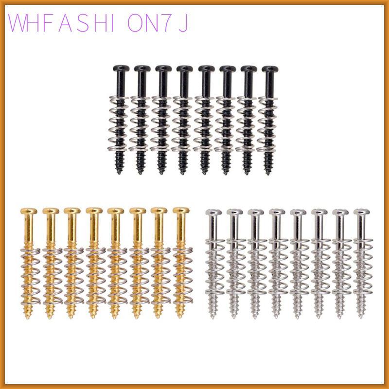 [whfashion7j] ปิ๊กอัพ 8 ชุดปรับความสูงสกรูสปริงสําหรับกีตาร์ไฟฟ้า/เบส 0.0982นิ้ว