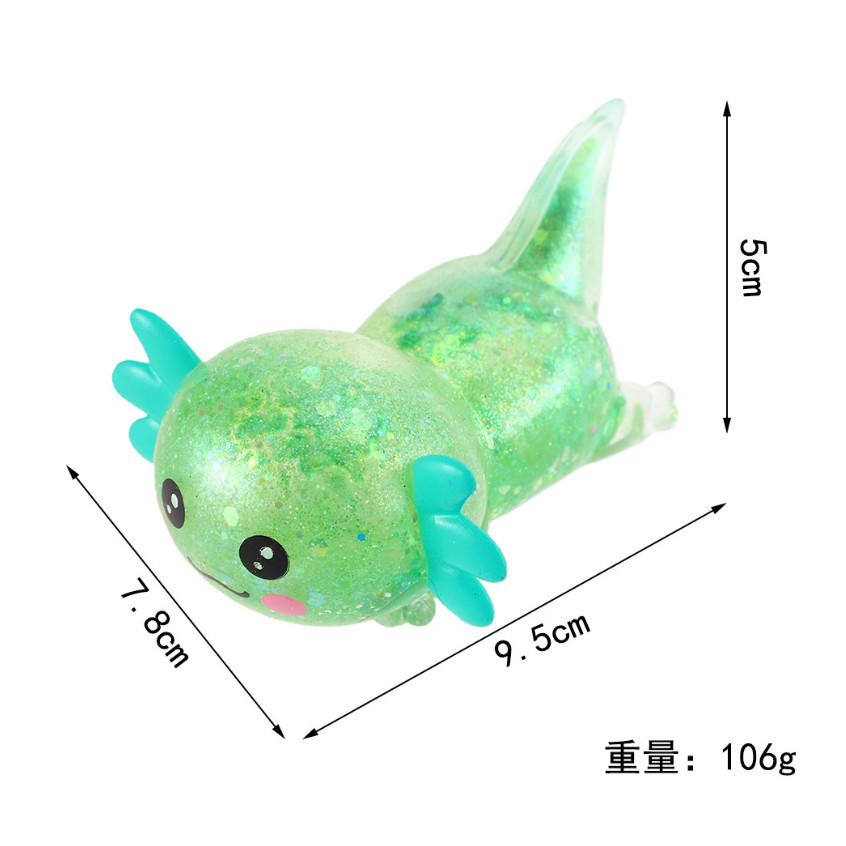 Axolotl Squishy Stress Toy – Cute Crawling Axolotl Fidget รูปที่ 2