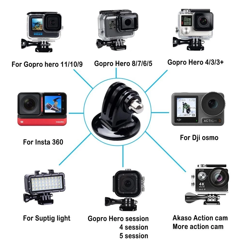 อะแดปเตอร์ขาตั้งกล้อง GoPro พร้อมสกรูสําหรับกล้อง GoPro, DJI Osmo และกล้องแอคชั่น Insta360 thumbnail 5