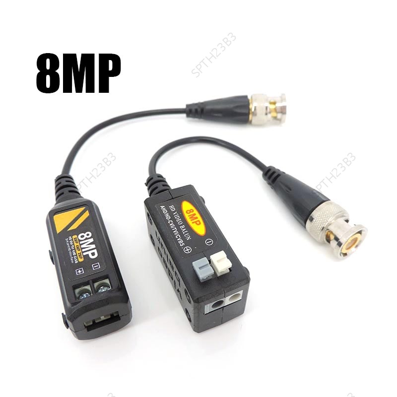 8MP 4K กล้องวงจรปิด Video Balun Connector BNC Video Balun to UTP Transceiver 3000FT ระยะทาง UTP BNC 