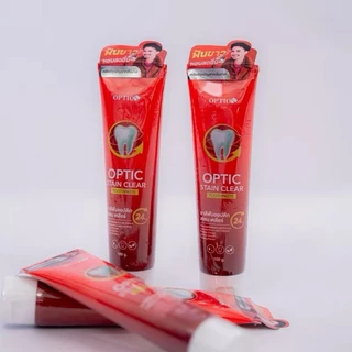 โปร 3 หลอด ยาสีฟันออฟชั่น Option Stain Clear ของแท้รับตรงบริษัท ออฟชั่นวัยรุ่น 1 หลอด 100 กรัม