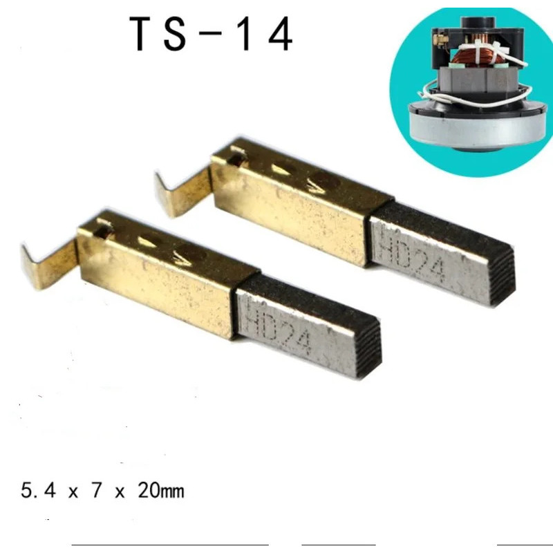 FW 2PC ชิ้นส่วนเครื่องดูดฝุ่น TS-14 แปรงคาร์บอน V1Z-S24-L EB2401-AL 1200w 5.4x7x20mm