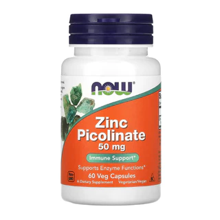 [พร้อมจัดส่ง] NOW FOODS Zin c Picolinate 50 Mg 60/ 120 Veggie Capsules