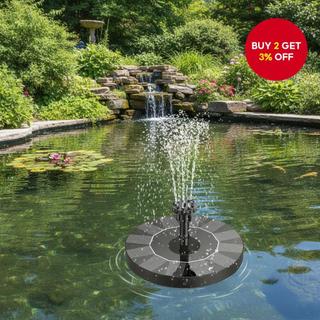 Battery-free solar fountain pump for outdoor ponds and gardens - works only in direct sunlight